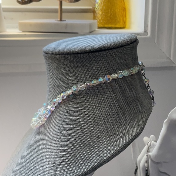 Vintage 1960’s Glass Aurora Beaded Adjustable Necklace. Absolutely Gorgeous! - Picture 3 of 10